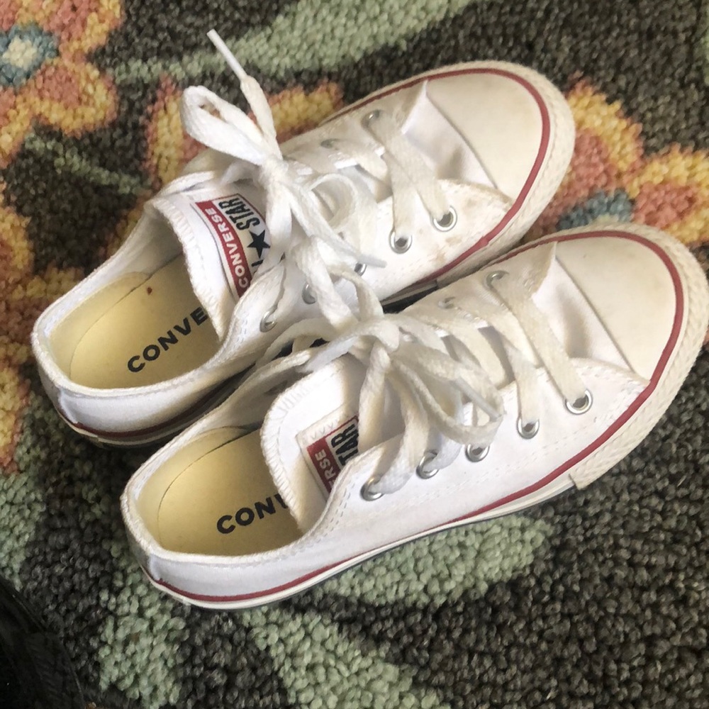 Children’s white converse
